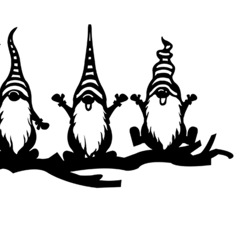 Ostern niedlich Höhlte Heraus Garten Zwerge Statue Silhouette Dekor Zwerg Baum Orname 87Ha