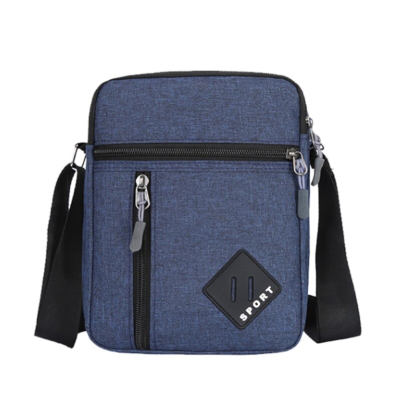 Men Bag Messenger Backpack Shoulder Bags Men's Simple Casual Waterproof Oxford Cloth Pocket Travel Business Handbag: blue