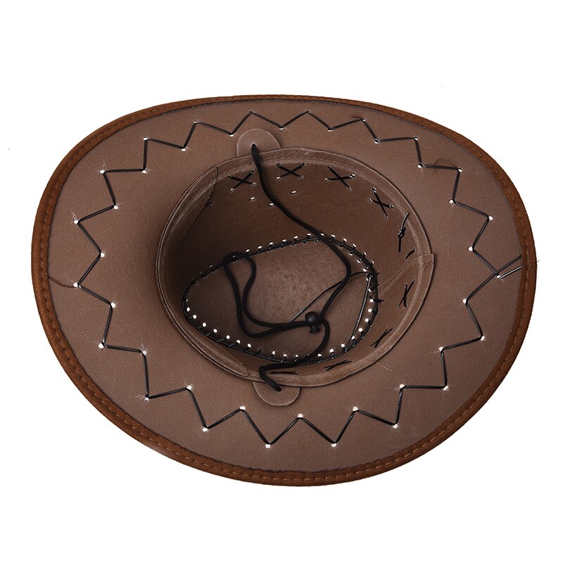 Retro Unisex Denim Wild West Cowboy Cowgirl Rodeo Fancy Dress Accessory Hats rose Red