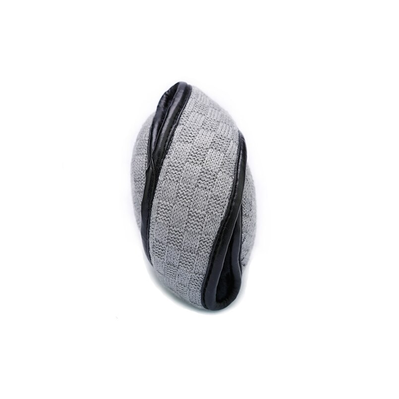 Brand Winter Knitted Earmuffs for Men Women Foldable Ear Warmers Ear Bag Adjustable Warm Plush Earmuffs Earflap Back Wear