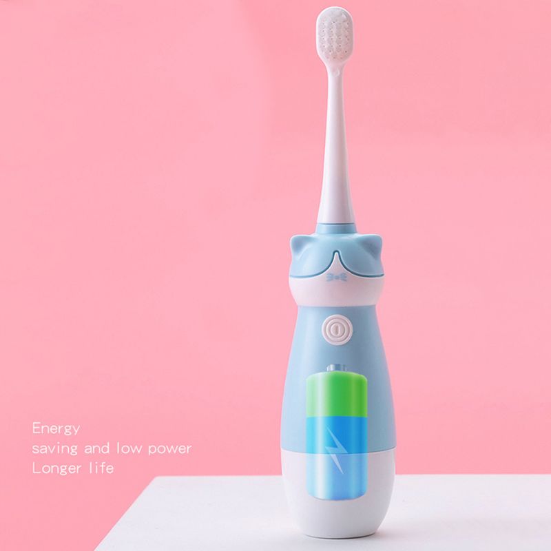 Cepillo de dientes eléctrico para niños, cabeza pequeña, pelo suave para niñas, cepillos de dientes sónicos, Mango antideslizante resistente al agua