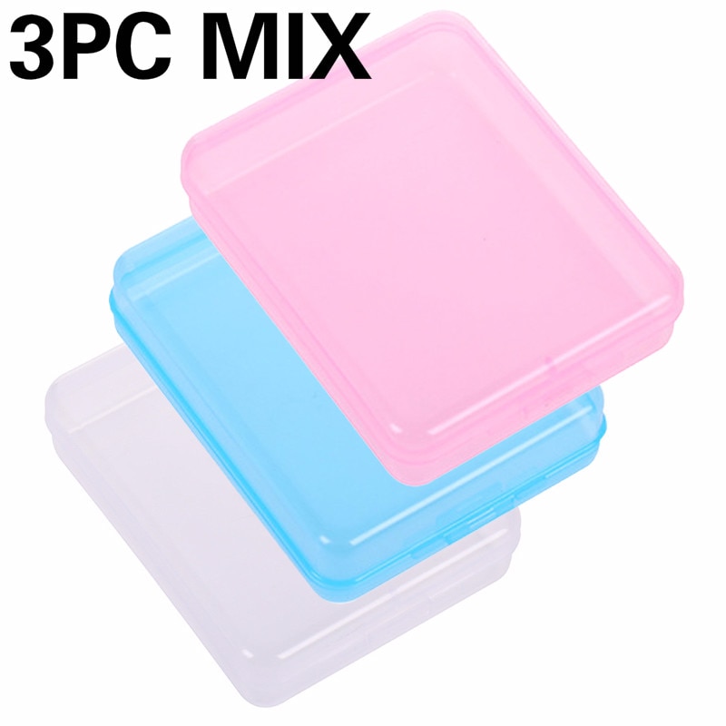 Caja transparente para mascarilla portátil, 3 uds.: 3pcs mix
