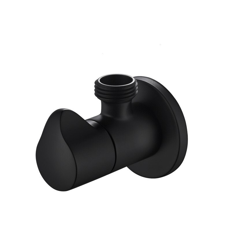 Black flash 100% brass angle valve cold Water stop valve bathroom kitchen Faucet installation accessories: Light Yellow