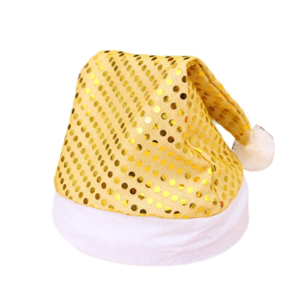 Kerstversiering Doek Party Prestaties Levert Kleine Volwassen Ornament Pailletten Kerst Hoed: Goud
