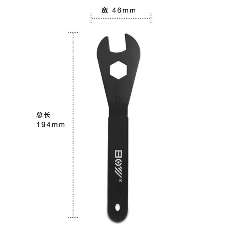 Clé conique de moyeu de vélo de 2mm, 13/14/15/16/17/18/19mm, clé à cône ouvert, outils de réparation de pédales de roue de vélo