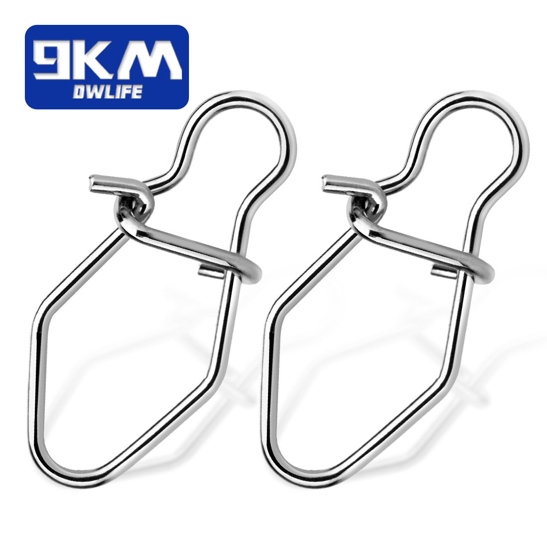 Clip de presión para pesca, conector de señuelo de pesca de acero inoxidable, bloqueo cruzado, doble bloqueo, broches rápidos, aparejos de pesca Crankbait de agua dulce