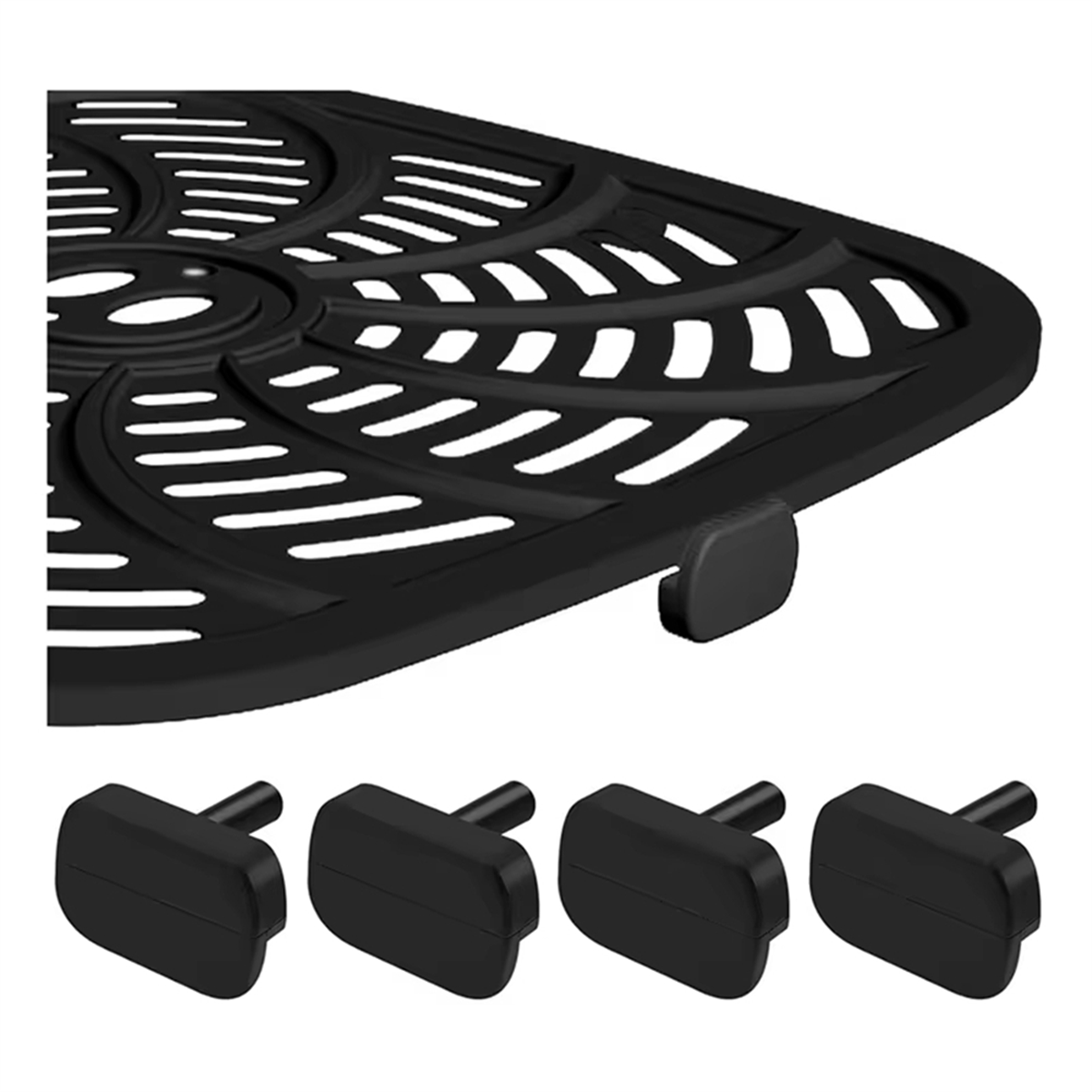 Gummiføtter til airfryer, gaf 856, gaf 566 airfryer, ovn osv., , 12 stk. silikon-taper til reservetilbehør til airfryer