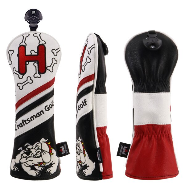 Craftsman Golf Wood Head Covers Headcover Bulldog Driver / Fairway / Hybrid Driver FW UT Headcovers Black: Hybrid