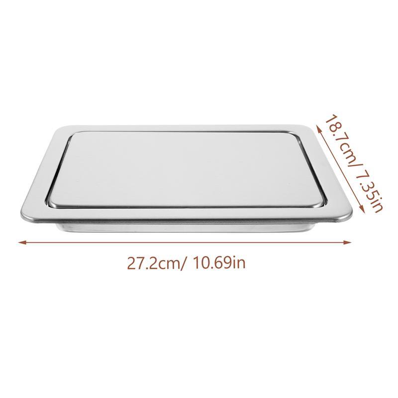Mülleimer Mülleimer Schaukel klappe Deckel eingebettete Art Mülleimer Klappe Abdeckung Edelstahl Küchen arbeits platte Haushalts bedarf: WHITE