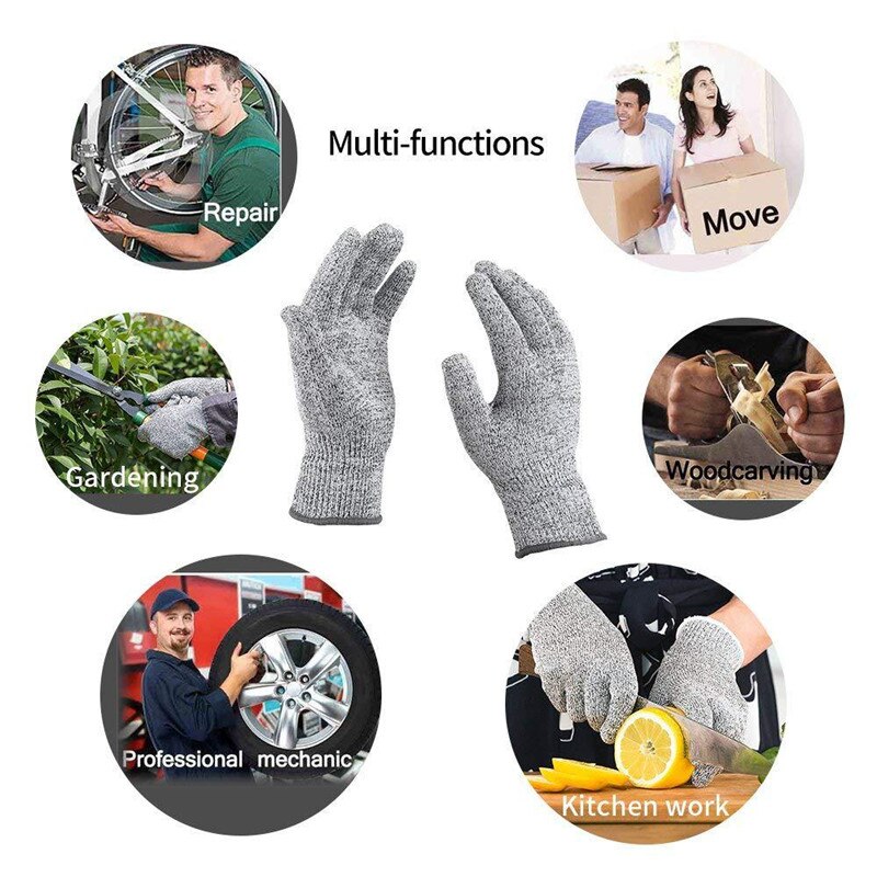 Multi Function Food Grade Anti Cut Gloves Safety Working Gloves For Kitchen Gardening Cut Resistant Gloves