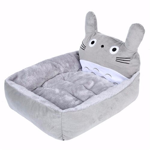 Söta tecknade kattsängar mattor mysig varm mjuk fleece bäddsoffa för små husdjur hundar katter tvättbar katt kattunge kattunge hus djurprodukter: Totoro / S 32 x 38 cm