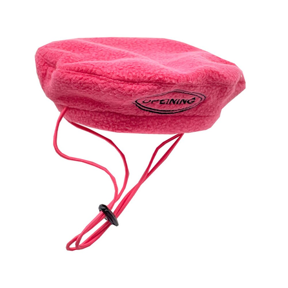 Béret ajustable coloré à la pour chien, accessoires de photographie, chapeau, chapeau, chapeau décoratif, petit gabarit, chiot, PC1617: Rose Red