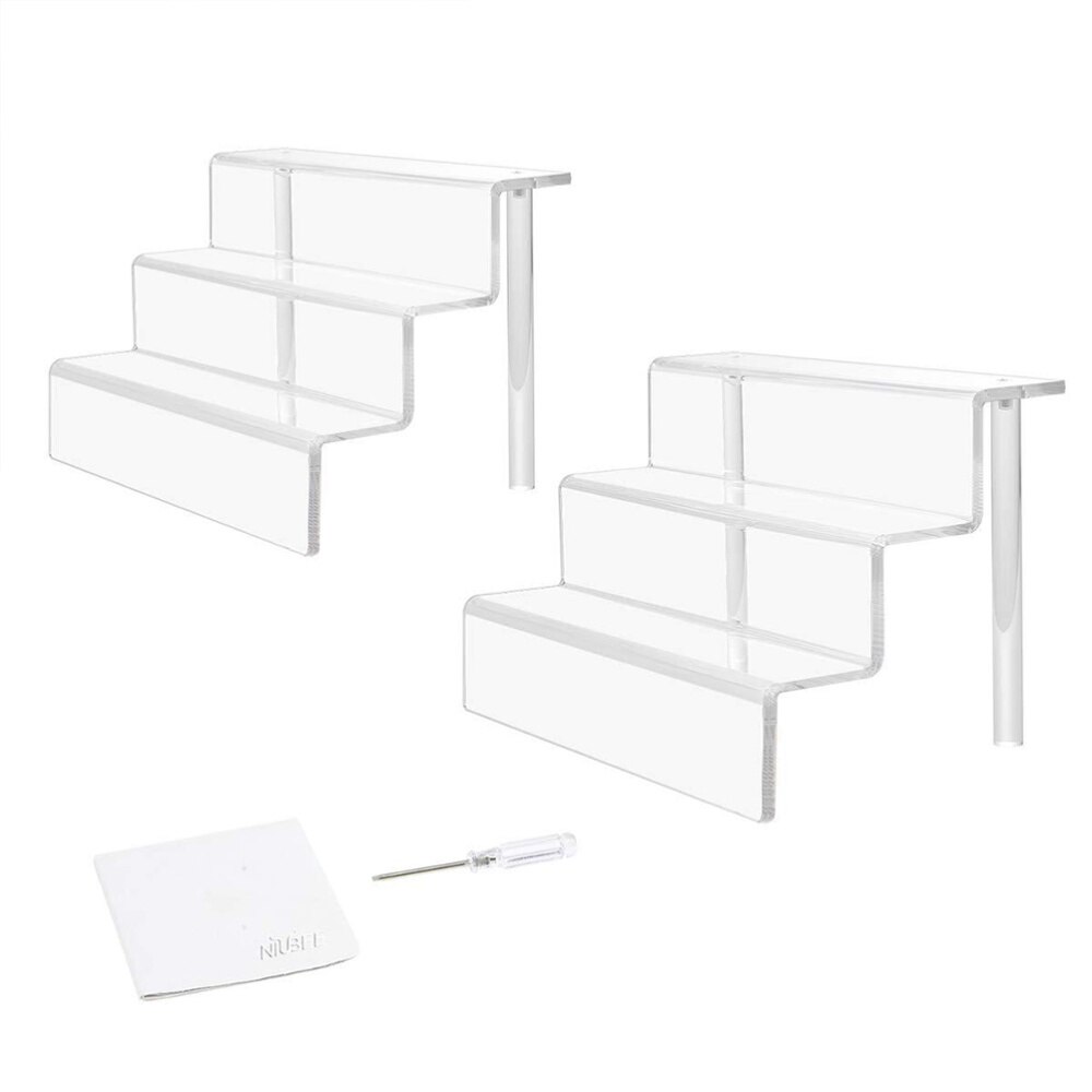 3 lagen rek acryl ladder cosmetica houder display stand taart display houder