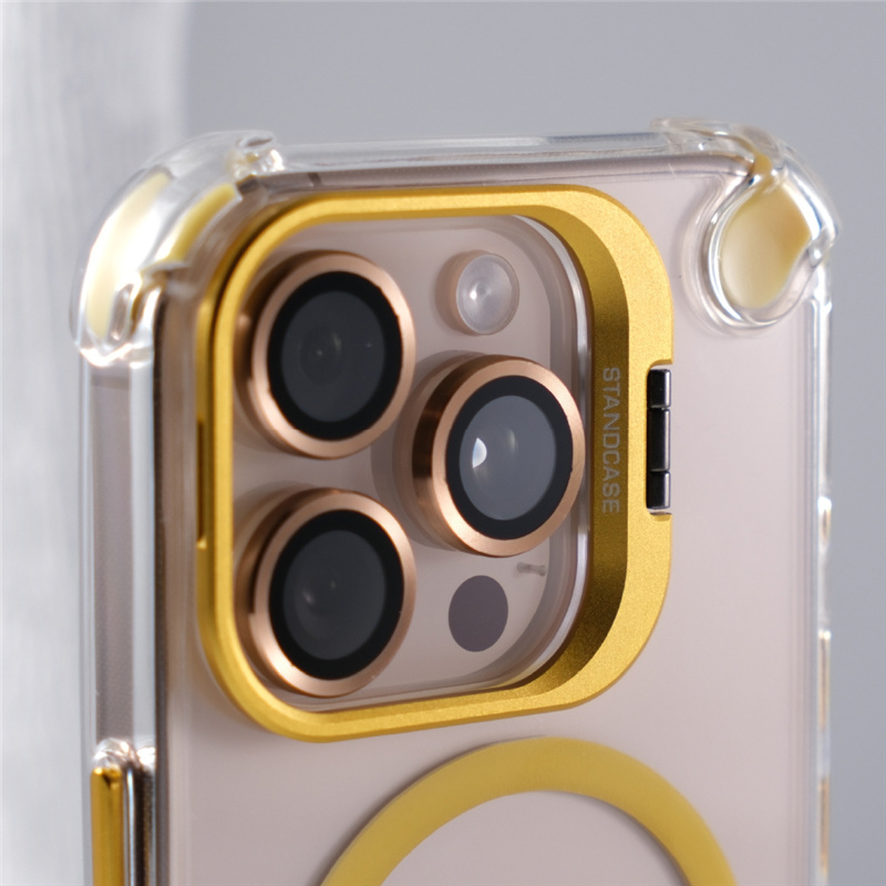 Luxe Lenshouder Clear Magsafe Telefoonhoesje Voor iPhone 16 15 14 15 Pro max Hoek Anti-val Schokbestendige Cover voor Draadloos Laden