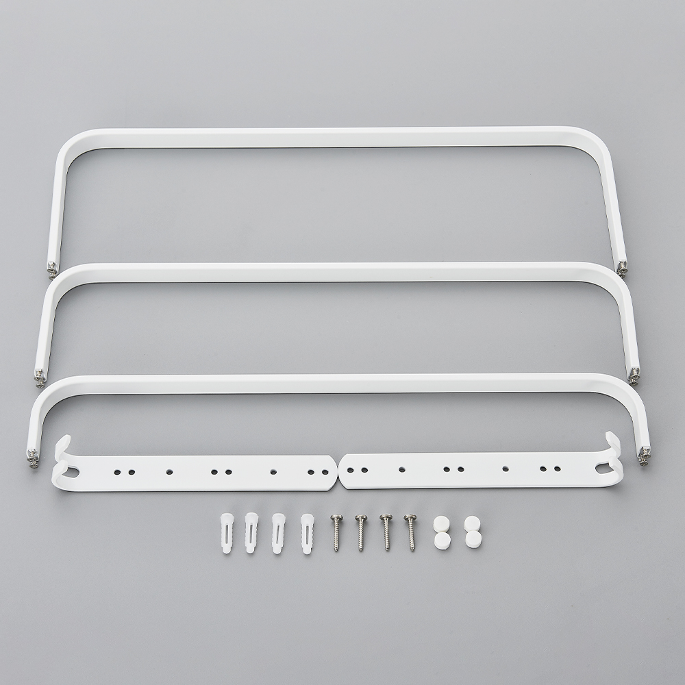 Hvid håndklædestativ badeværelsesplads aluminium håndklædebøjle vægmonteret hvid håndklædestang håndklædeholder uden boremaskine