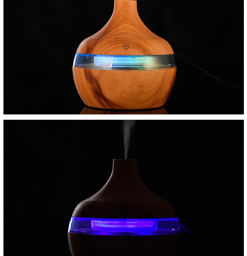 Oil Diffuser And Room Electric Humidifier Essential Aroma Ultrasonic Wood Grain Air USB Mini Mist Make