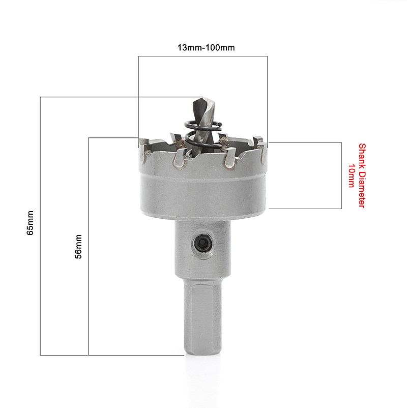 5 pièces 16-30mm TCT dur alliage trou scie tungstène acier forets pour acier inoxydable alliage angle fer 16/18/20/25/30