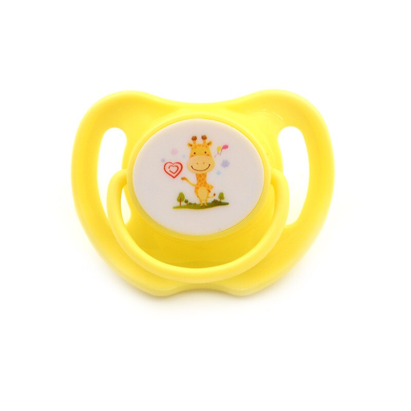 1PC Baby Dier PatternPacifier Dummy Tepel Babyproducten Siliconen Fopspeen Dummy Speen Zuigeling Essentiële Zachte Sussen Fopspenen: yellow