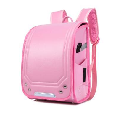 Marca japonesa randoseru crianças mochila para crianças sacos do plutônio águia sólida a4 infantil adolescente saco de escola ortopédica 2022: pink