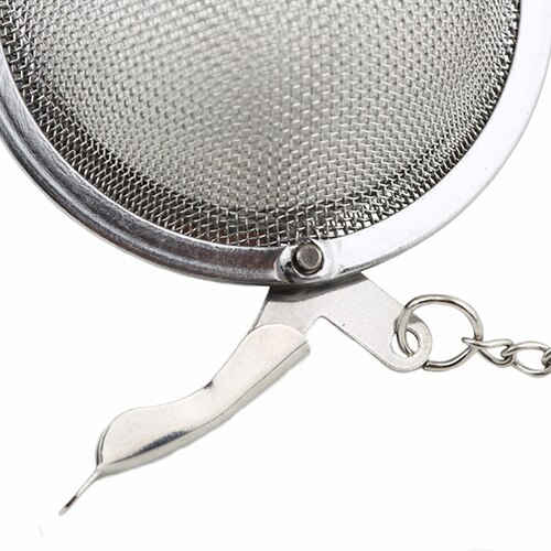 Stainless Steel Infuser Strainer Mesh Tea Spoon Locking Spice Egg Shaped Ball