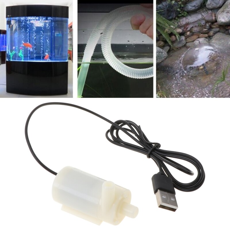 Micro Dompelpomp Fish Tanks Aquarium Usb Aangedreven Dc 5V 2-3L/Min Charger Mini Motor Water-pomp Accessoires