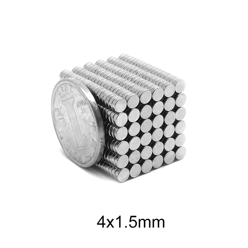 100 ~ 3000 Stuks 4X1.5 Mm Neodymium Magneet Permanente Mini Kleine Ronde Magneet 4X1.5 Mm Dunne krachtige Magnetische Magneten Disc 4*1.5 Mm