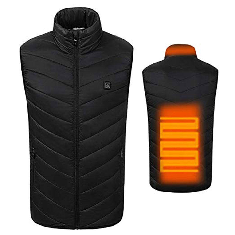5-12v jakke elektrisk opvarmet vest usb krop varmere ærmeløs jakke opvarmet vinter sort varm opvarmet pad opvarmning frakke termisk
