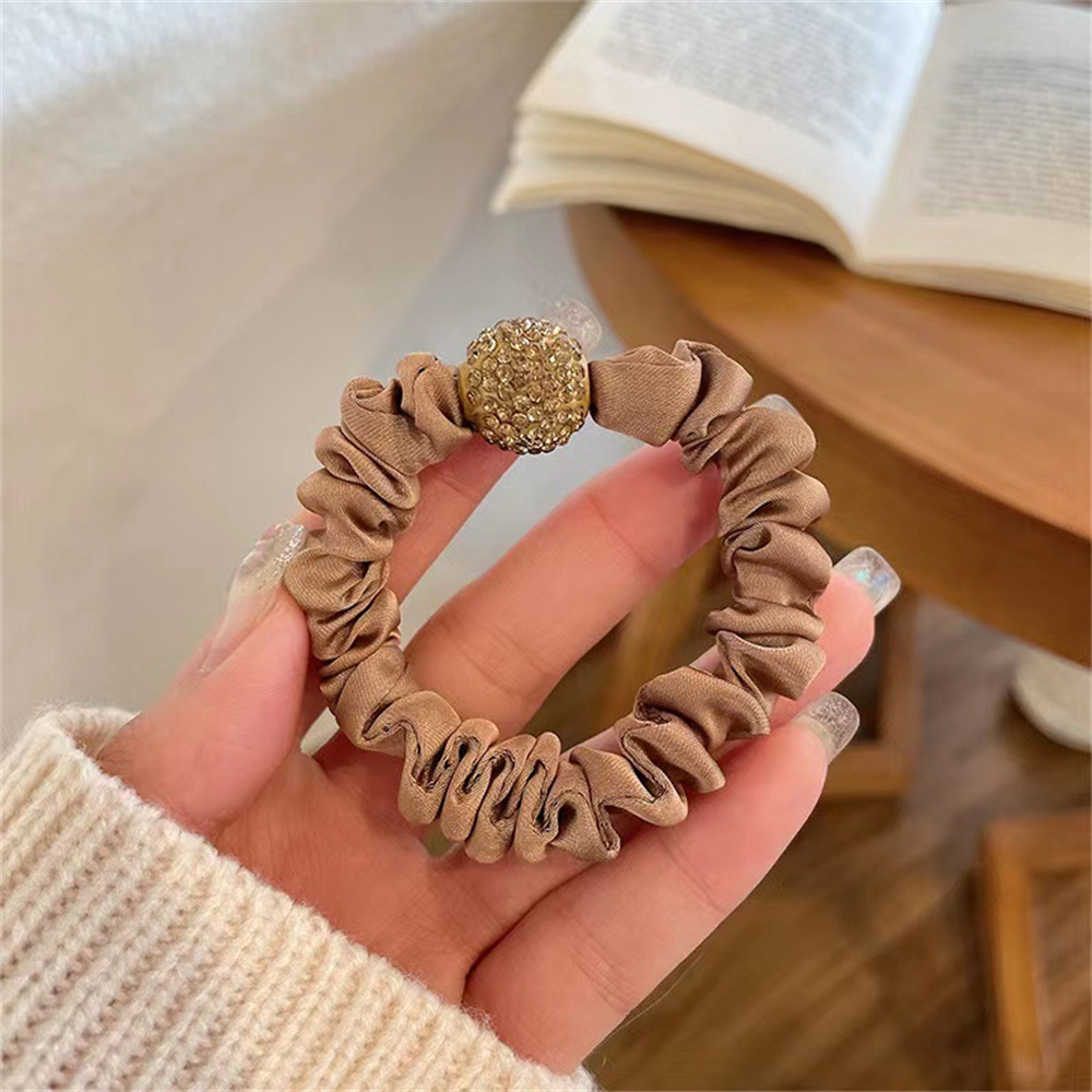 Koreanische Strass Dickdarm Ring Weibliche Hohe Elastische Haar Ring Kristall Perlen Gummi Haar Bänder Gummiband Kopfschmuck: D