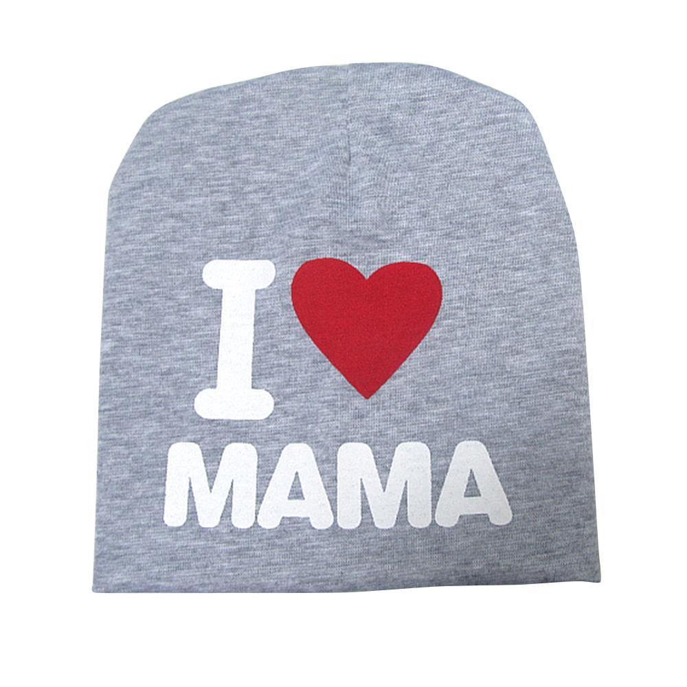 Brief Druck Baby Hut ICH Liebe MAMA PAPA Baby Junge Mädchen Kappe Nette Gestrickte Baumwolle Warme Kinder Beanie Hut Frühling herbst: 05