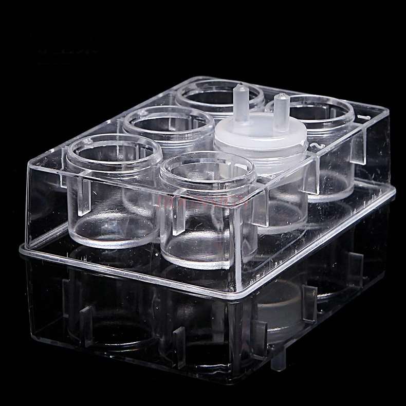 Plastbrøndplade 6 huller 6 huller porøs brøndplade kemisk undervisningsudstyr undervisningsinstrument