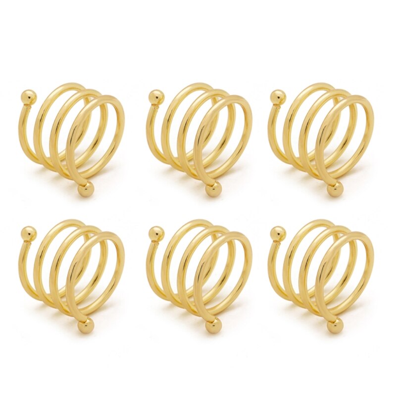 6 stykker legering serviettringer med hule blomster serviettholder utsmykning utsøkt servietter ringetone sett rhinestone thanksgivi
