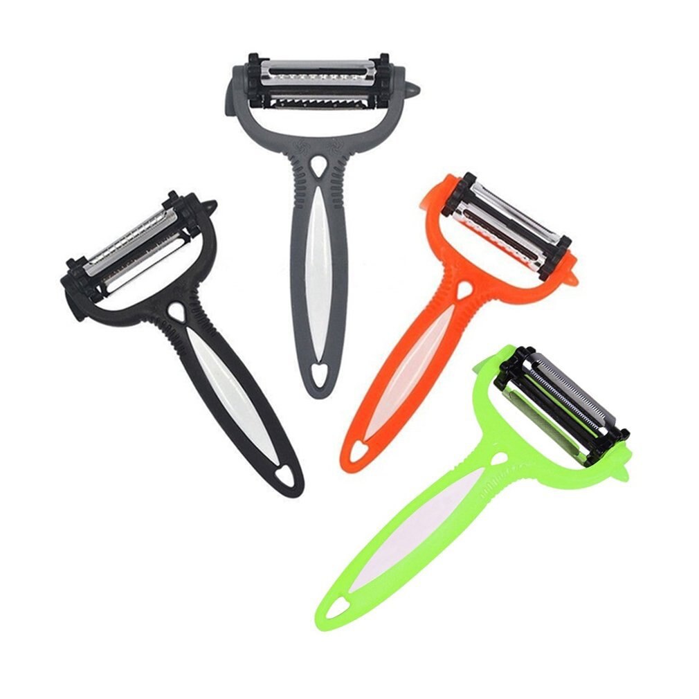 3- in -1 magische drievoudige schiller keramische meloen fruit schoonheid multifunctionele draadsnijder dunschiller keukengereedschap groentesnijder