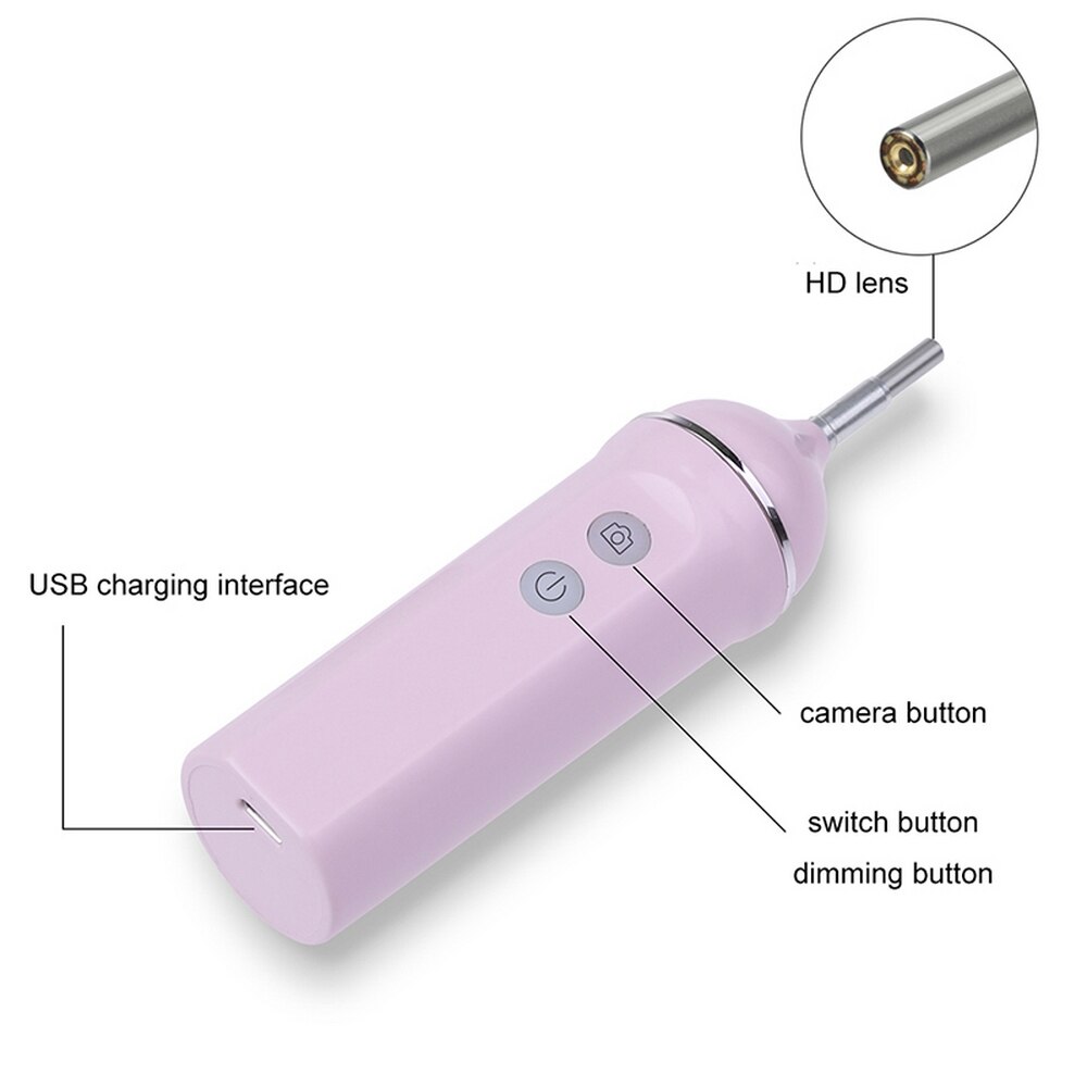 Wifi øre endoskop øre kamera 3.9/4.3/5.5mm linse 1.0 megapixel pc telefon inspektion endoskop kamera med 6 lysdioder vandtæt