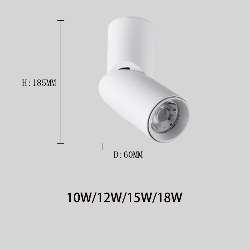 Led-downlights dæmpbare 10w 12w 15w 18w overflademonterede loftslamper spotlight varm/naturlig/kold hvid  ac 85-265v +  drivere