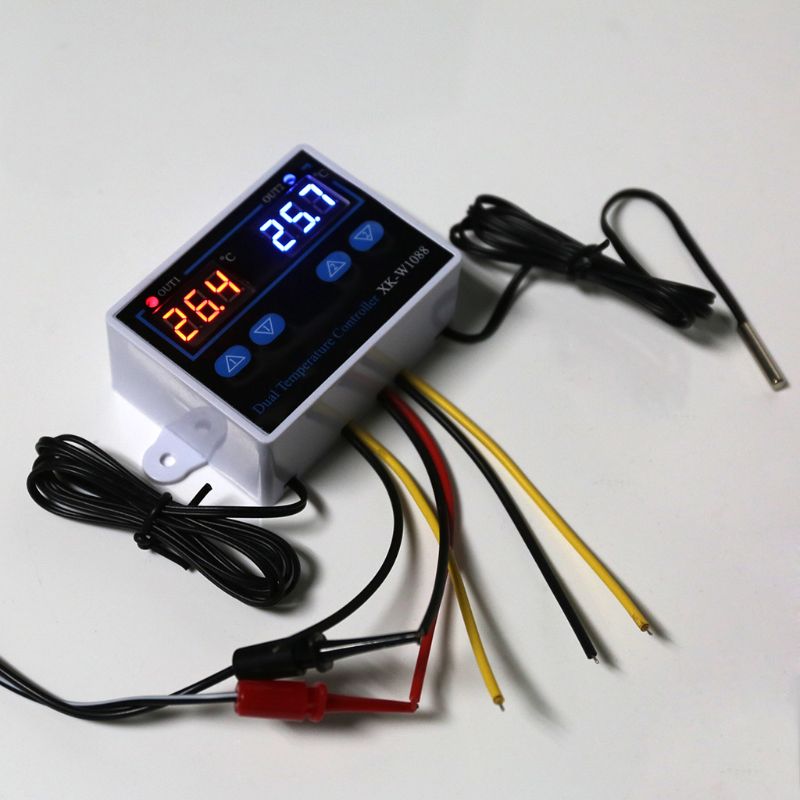 Dubbel termostat för inkubator 10a digital uppvärmning kyltemperaturregulator