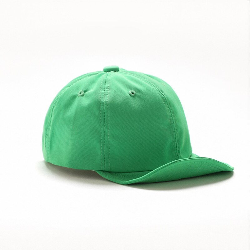 Kort kantjusterbar låve pappahatt ensfarget myk topp vår sommer baby topp lokk baseball lokk: 04