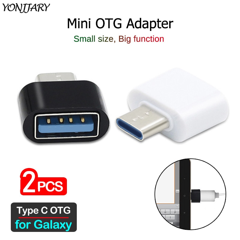 1/2/4Pcs USB Type-C OTG Adapter for Samsung Galaxy A50 A60 A70 A31 A41 A51 A71 A12 A22 A32 A42 A52 A72 USB-C OTG Connector