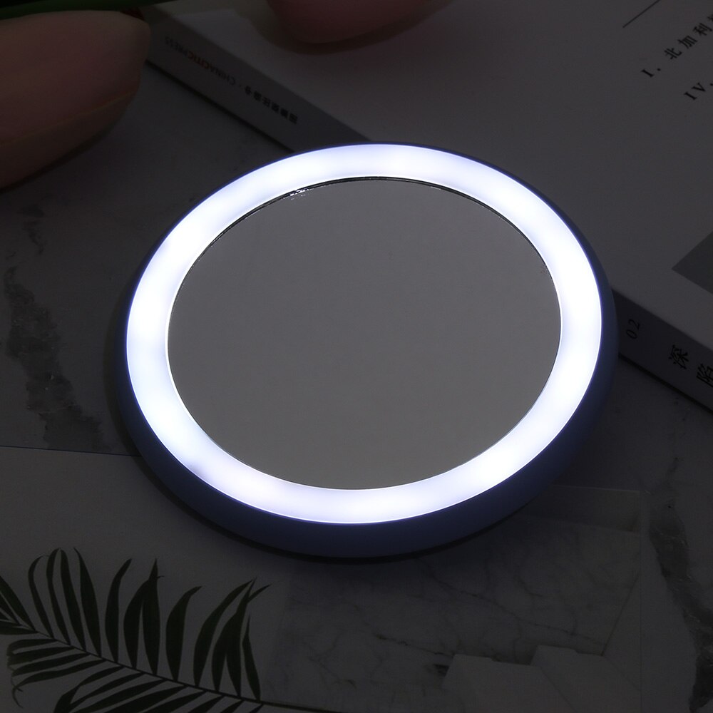 Espejo portátil de mano para maquillaje, espejo Led para damas, espejo de mano cosmético y espejos LED de viaje con sensor de belleza para chicas