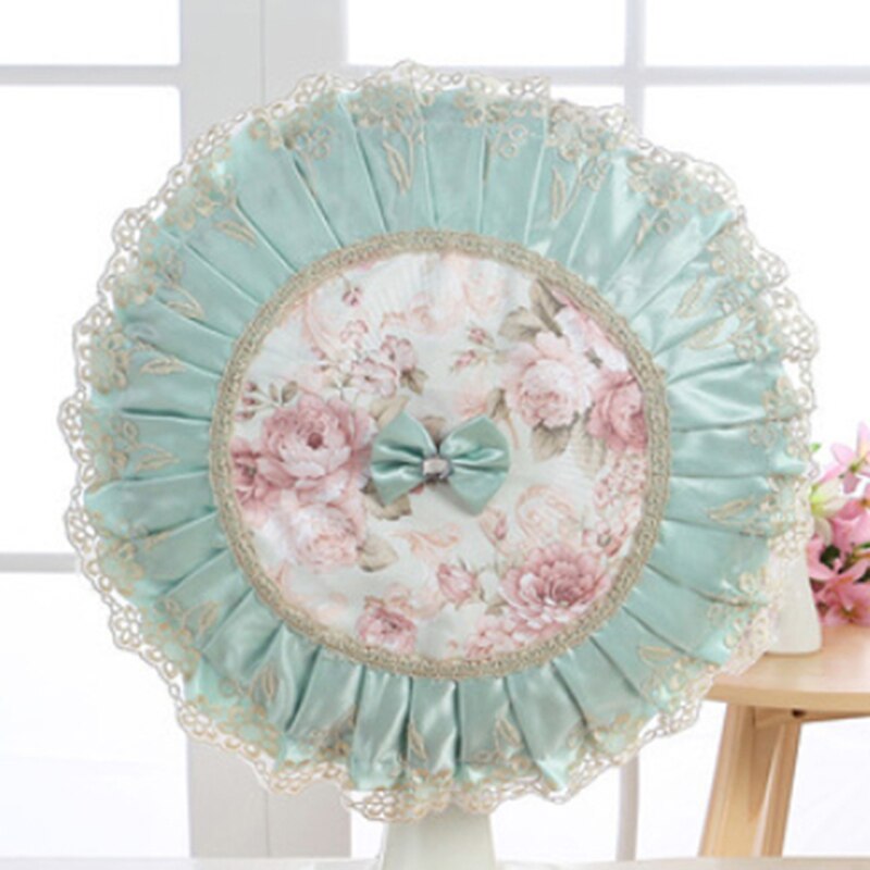 Electric Fan Protection Cover European Polyester Household Round Electric Fan Dust Cover Household Accessories: green
