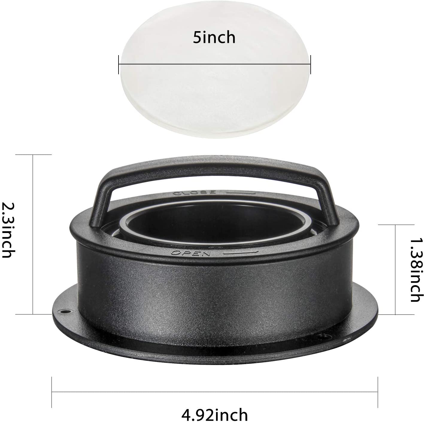 3-w-1 nieprzywierająca nadziewane prasa robić burgerów z 50 wosk papiery, sztuka kulinarna narzędzie robić formowania dla grill grillowanie hamburgery, wołowina kotlety i suwak