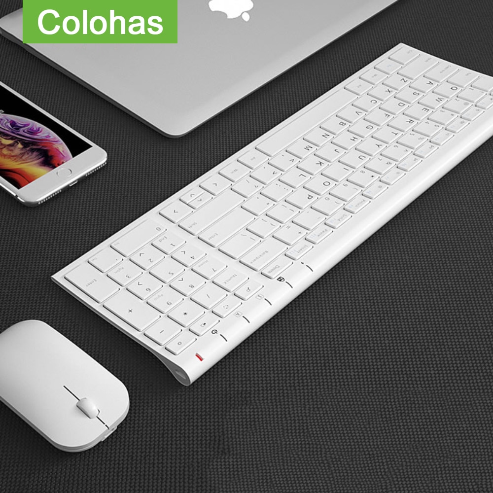 Protable 2.4g trådlöst tangentbord minimus combo usb-mottagare tangentbord spelmus för macbook mi laptop notebook pc dator