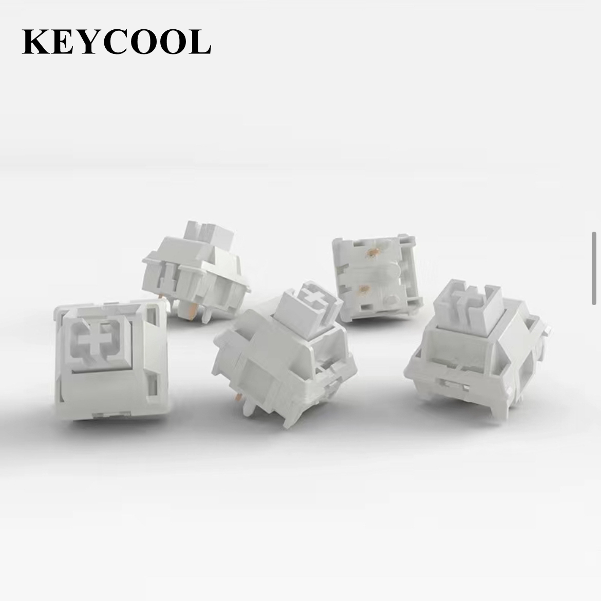 KEYCOOL Walk Snow Switch Biały HiFi 5 pinów 38g Liniowe fabryczne przełączniki smarowania Klawiatura mechaniczna POM MX Switch 21 mm Sprężyna