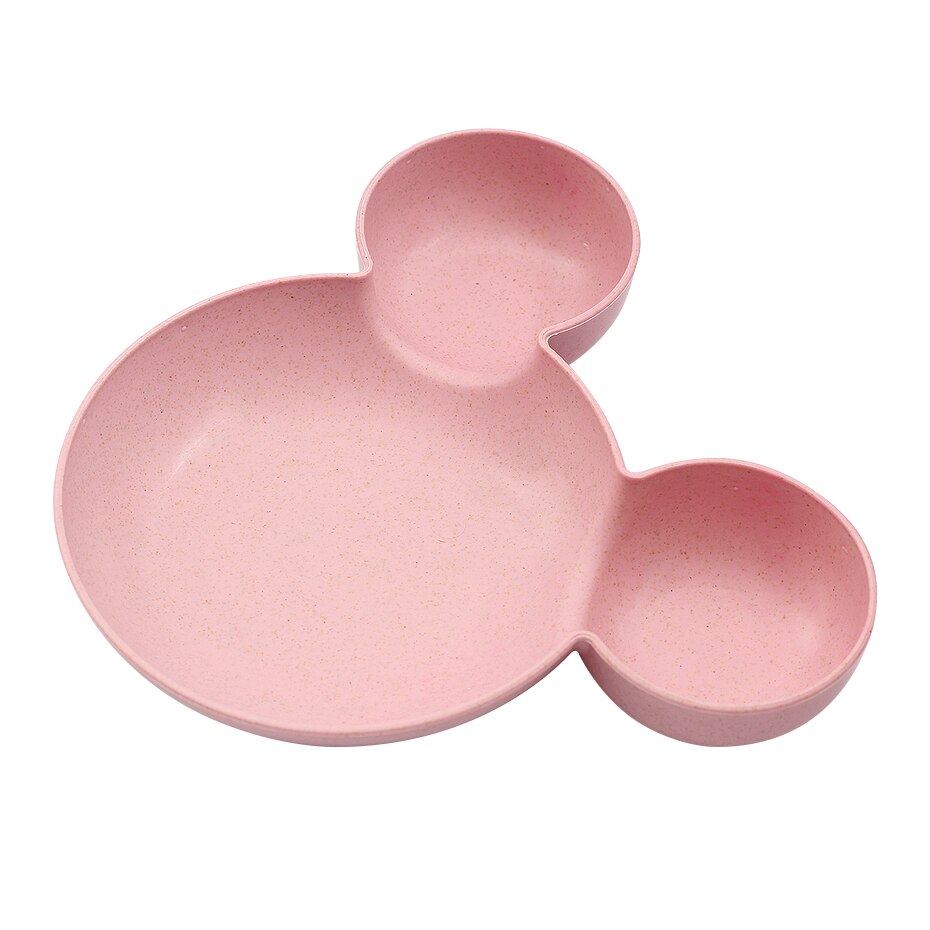 Baby Servies Cartoon Kids Verdeeld Kom Food Grade Eco Tarwe Stro Kinderen Plaat Babyvoeding Servies Eten Gerechten