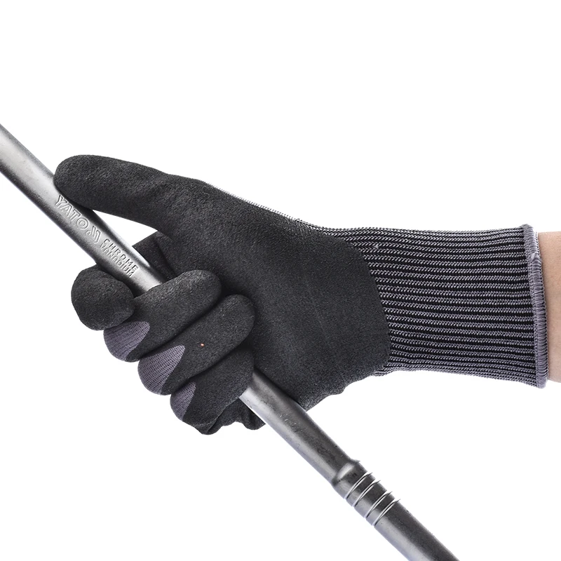 Wunder griff Bau handschuhe Klempner rot Nylons chale schwarz Nitril Sand beschichtung Arbeits sicherheits handschuhe Männer Arbeits handschuhe