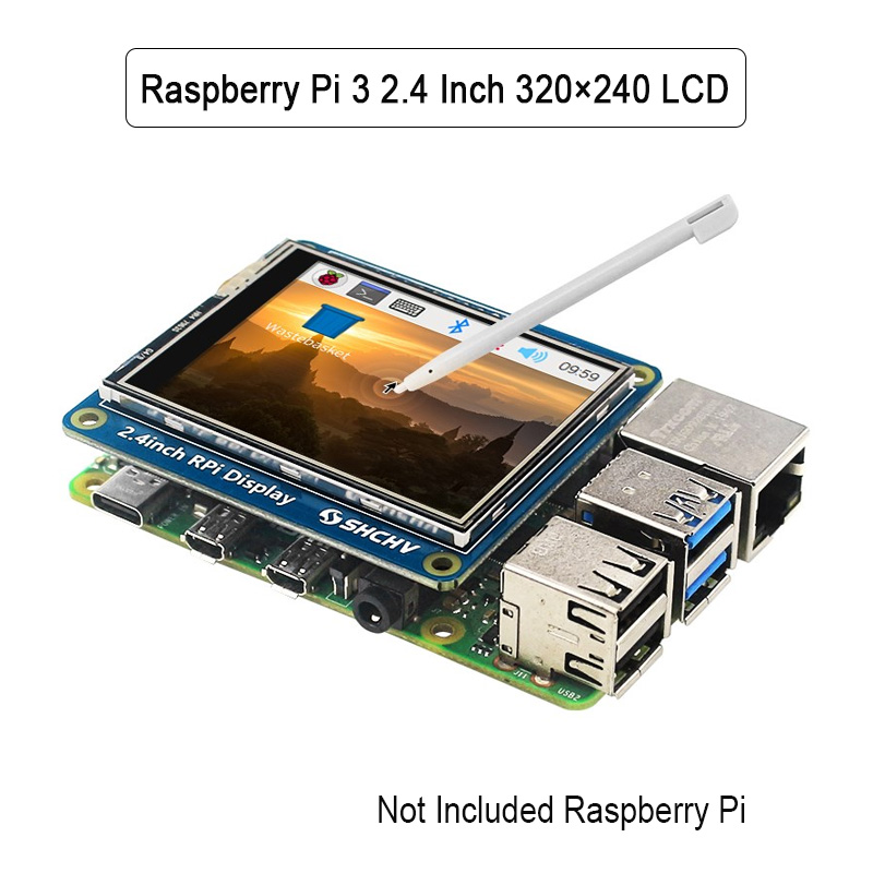 2.4 Inch LCD Raspberry Pi 3 Touch Screen Monitor 320×240 Display SPI Interface for Raspberry Pi 3B+ 3B 2B B+ A+ A Zero W
