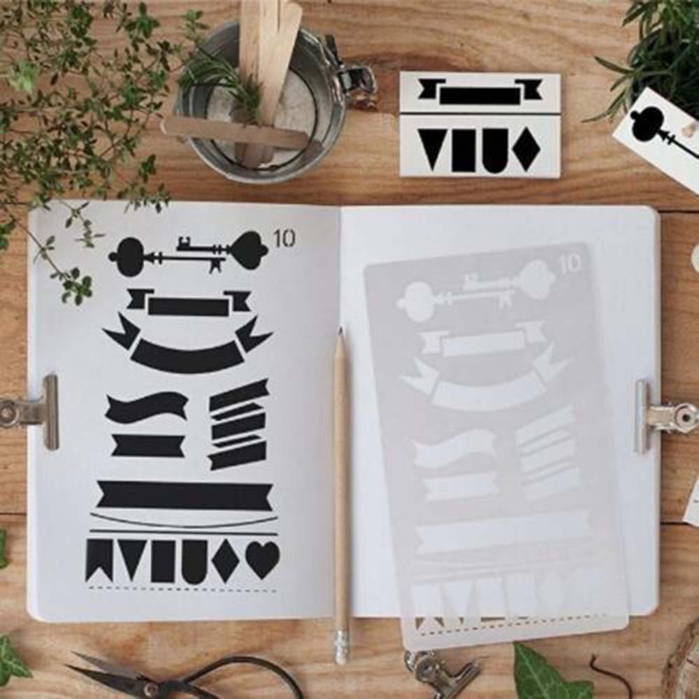 12/20Pcs Bullet Journal Stencil Plastic Planner DIY Drawing Template Diary Craft A6 Lazy Painting Template Ruler PET Template