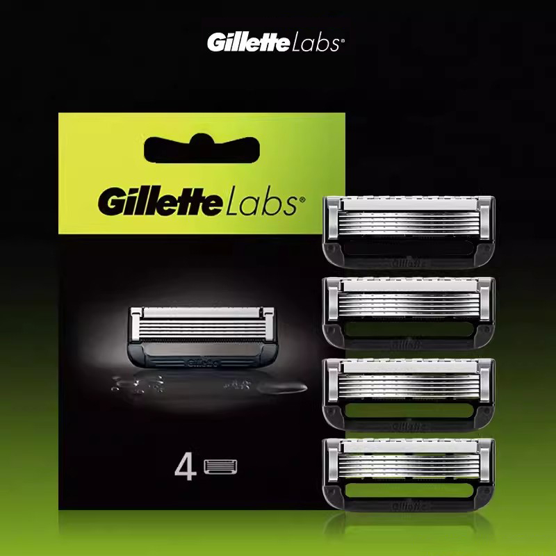 Gillette Labore Rasierklingen-Nachfüllungen, kompatibel mit Gillette Labore Rasierern mit Peeling-Stange und beheiztem Rasierer, 6 Kartuschen/Packung