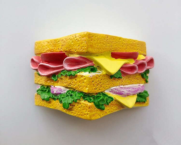 Imanes de nevera 3D pintados a mano, imán magnético para turismo, recuerdos, nevera, , fresa, sandía, patatas fritas, Chocolate: 004