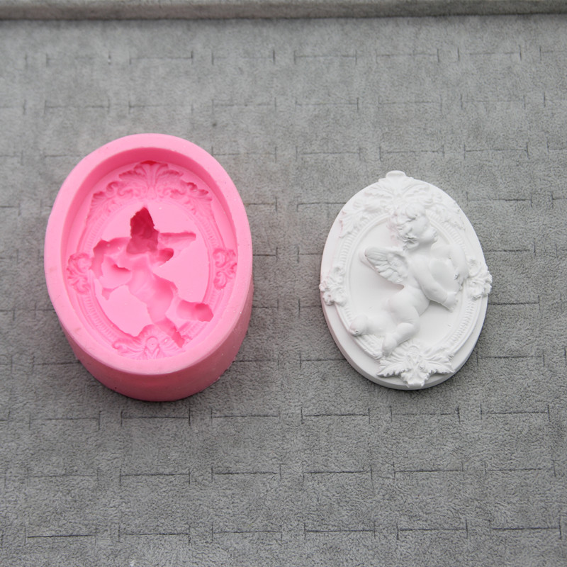 Moule à gâteau en Silicone 3D en forme d&#39;ange, décoration de savon, de bonbons, de chocolat, outil de gâteau Fondant, plâtre, artisanat en argile