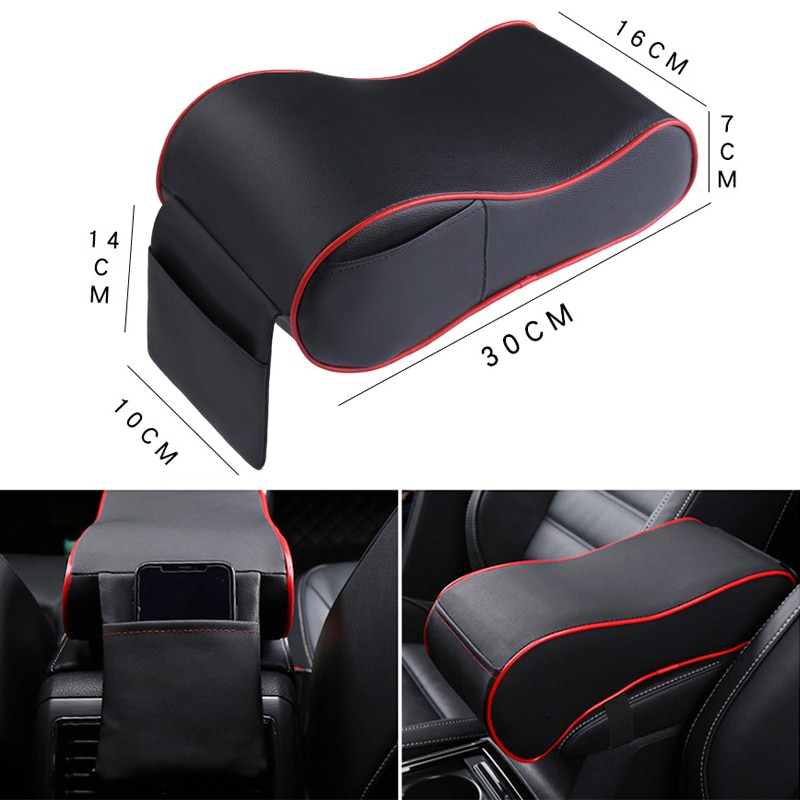 Leather Car Central Armrest Pad Universal Auto Center Console Arm Rest Seat Box Mat Cushion Pillow Cover Vehicle Car Styling